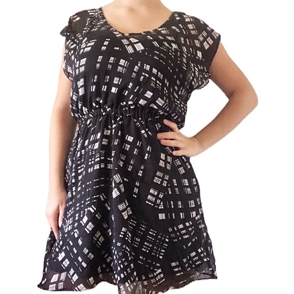 black mini work dress